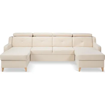 Sedací souprava Rozkládací rohová sedačka MAMBO U krémová