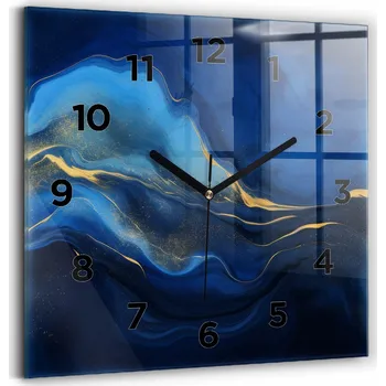 Hodiny Nástěnné hodiny Wallfluent modré 30 cm