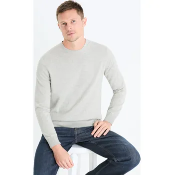 Pánský svetr Celio Hladký svetr Decoton 1138974 Šedá XXL