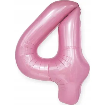 Balónek Foliový balónek Číslice 4 ČTYŘI Růžový Pastel 100 cm