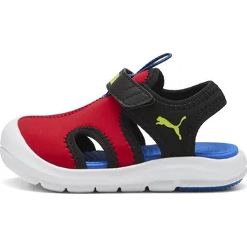 Dívčí sandály Dětské sandále Puma FUN RACER SANDAL V INF 8 Červená, Černá, Bílá, Modrá