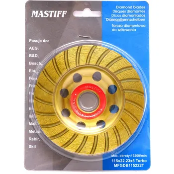 Řezný kotouč Diamantový kotouč Mastiff Turbo MFGDB115222T
