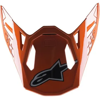 kšilt pro přilby SUPERTECH S-M8 FACTORY, ALPINESTARS (tmavá modrá/oranžová/žlutá fluo lesklá) 8982222-7445-TU