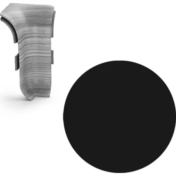 SALAG AP28 vnitřní růžek k soklové liště NGF56, PVC černá hladká, 56 mm, 1 ks