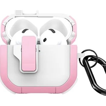 Pouzdro na mobilní telefon DUX DUCIS Pecp odolný obal s karabinou pro AirPods 4 - růžový