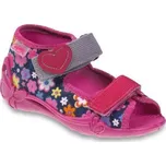 Dívčí bačkůrky BEFADO PAPI 242P054 21 - kytičky Velikost: 20