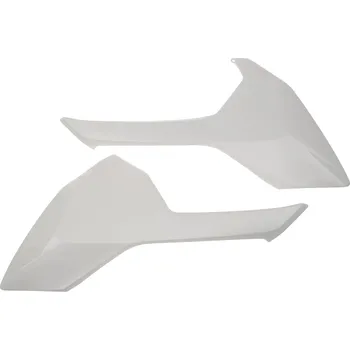 boční číslové tabulky Husqvarna, RTECH (bílé, pár) HUSQVARNA FE 450 2017-2018