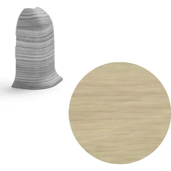 Podlahová lišta SALAG AP28 vnější růžek k soklové liště NGF56, PVC dub unikát, 56 mm, 1 ks