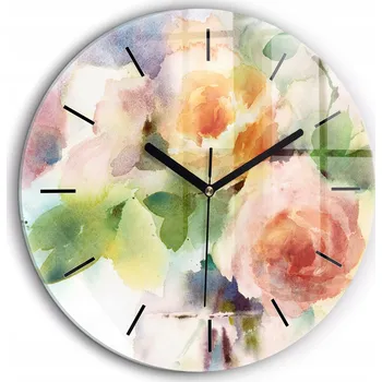 Hodiny Nástěnné hodiny Wallfluent růžové 60 cm