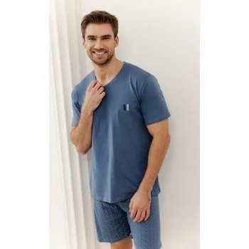 Pánské pyžamo Pánské pyžamo 3397-Henry, krátký rukáv, vel. M, L, XL