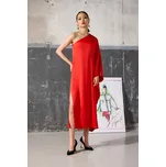 ŠATY KARL LAGERFELD ONE SHOULDER CEREMONY DRESS FIERY RED