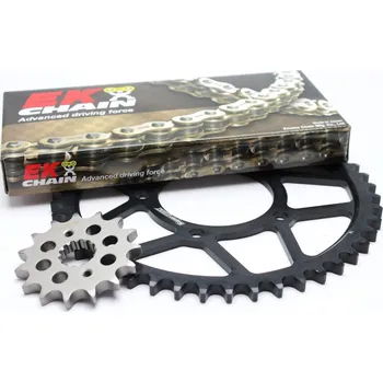Řetězová sada pro motocykl Řetězová sada EK ‘ORIGINAL EK + SUPERSPROX s řetězem řady SROZ2 - nejpoužívanější HONDA XRV 750 Africa Twin 1990-1992