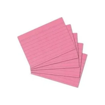 Archivační box Herlitz - Karty do kartotéky, A7, růžové, linka