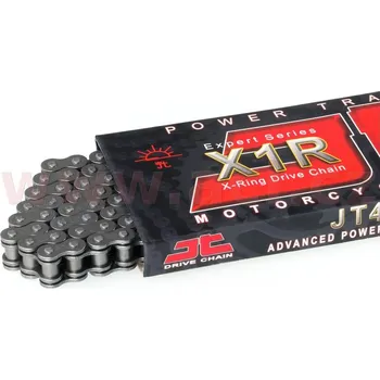 Řetězová sada pro motocykl řetěz 428X1R, JT CHAINS (x-kroužek, barva černá, 146 článků vč. rozpojovací spojky) JTC428X1R146SL