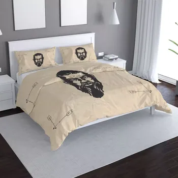 Povlečení Saténové povlečení Vikingové Pergamen - Sablio - 140x220 / 90x70