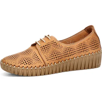 Dámské polobotky Robel dámské kožené polobotky - hnědé