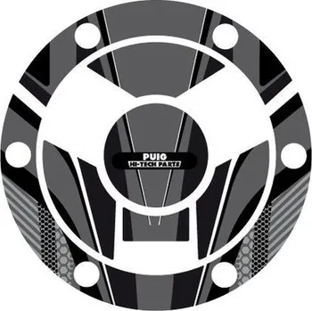 Motodoplněk Ochranné nálepky na víčko nádrže PUIG RADIKAL 9053U šedá TRIUMPH Street Triple 675 2017-2017
