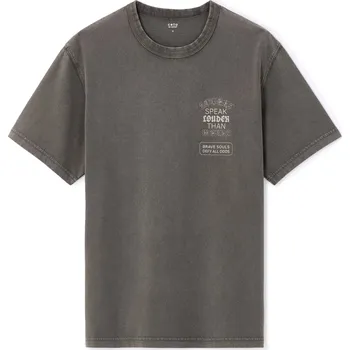 Pánské oblečení Celio Tričko Lelouder boxy střih - Pánské Celio šedá 3284162