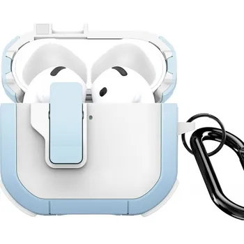 Telefonní příslušenství DUX DUCIS Pecp odolný obal s karabinou pro AirPods 4 - modrý