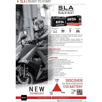 Motobaterie Továrně aktivovaná motocyklová baterie BS-BATTERY BTX7L (FA) (YTX7L (FA)) SLA YAMAHA XT 225 1992-2000