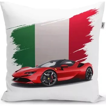 Polštář Dekorační polštář Ferrari Italská vlajka - Sablio - 50x50 cm