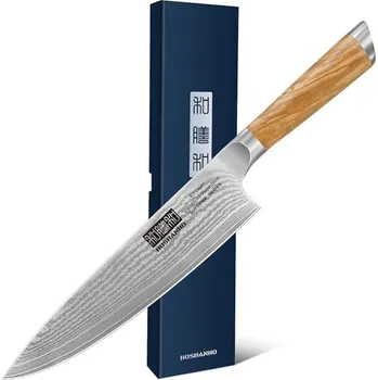 Kuchyňský nůž Nůž Chef 20/34cm Damašková ocel 67/dřevo olive Hoshanho