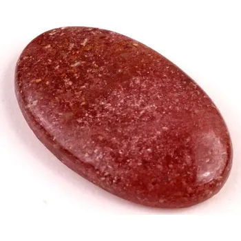 Korálek Kabošon Strawberry quartz č.600 (36x23x7mm)