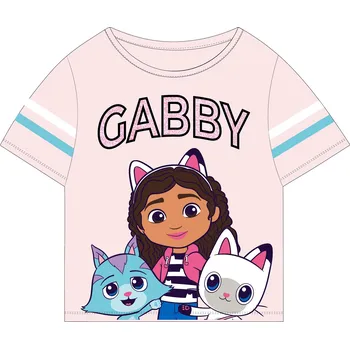 Dívčí tričko Crop Top Gabby´s Dollhouse růžové 104