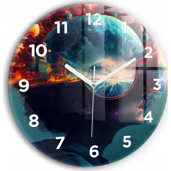 Hodiny Nástěnné hodiny Wallfluente modré 30 cm