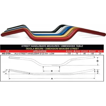 Chránič řídítek pro čtyřkolku Řídítka WRP ALU-STREET nižší červená TRIUMPH Trophy 1200 1991-2003
