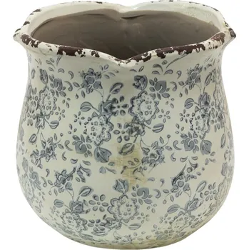 Clayre & Eef - Keramický květináč CHIC DE BLEU 6CE1455L