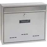 Modulová kovová poštovní schránka SPY s otvory, stříbrná