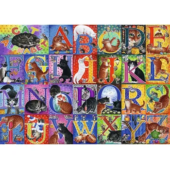 Puzzle TREFL Kočičí abeceda 500 dílků