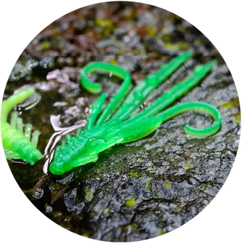 Umělá nástraha RedBass Gumová Nástraha Nymfa Fluo/Green UV - S 53 mm