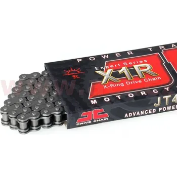 Řetězová sada pro motocykl řetěz 428X1R, JT CHAINS (x-kroužek, barva černá, 132 článků vč. rozpojovací spojky) YAMAHA MT-125 2015-2020