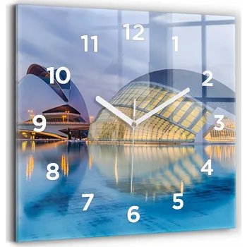 Hodiny Nástěnné hodiny Wallfluent modré 30 cm