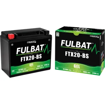 Motobaterie baterie 12V, FTX20-BS GEL, 12V, 18Ah, 310A, bezúdržbová GEL technologie 175x87x155 FULBAT (aktivovaná ve výrobě) HARLEY DAVIDSON FXRS Low Glide 1340 1984-1992