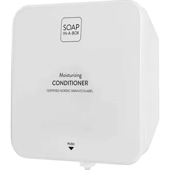 Dávkovač mýdla Lesklý bílý dávkovač kondicionéru na vlasy Soap-In-A-Box