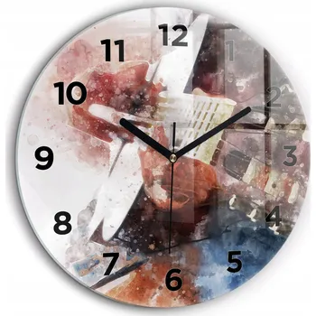 Hodiny Nástěnné hodiny Wallfluent hnědé 60 cm