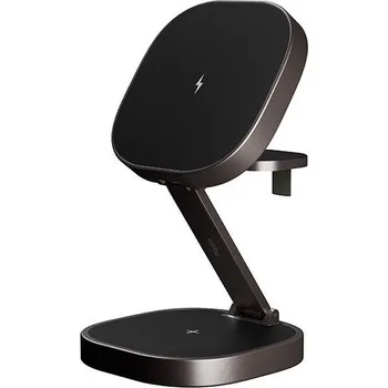 Bezdrátová nabíječka 3v1 Allity AWC-220-25WMS 25W kompatibilní s MagSafe grafitová