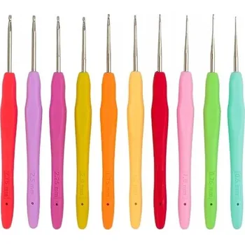 Jehlice Sada háčků na háčkování se silikonovou rukojetí Stoklasa 040291 10 ks