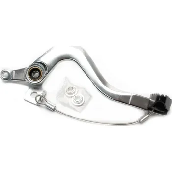 Brzdový pedál MOTION STUFF 83P-0711002 silver body, black steel fixed tip Pevný hrot z oceli GAS GAS EC 450 F 2014-2016