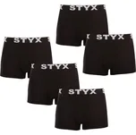 Styx 5PACK pánské boxerky sportovní guma černé (5G960) XXL