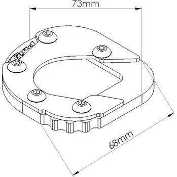 Prodloužení stojánku PUIG 20188N černý 20188N