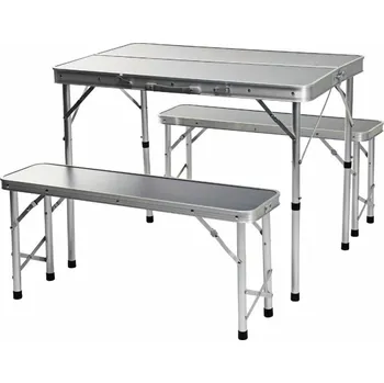 kempingový stůl REDCLIFFS Kempingový nábytek skládací stůl + 2 lavice KO-CM4100110