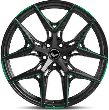 Alu kolo Barracuda RAZZER GREEN Puresports černá matná s frézováním 10,5×22" 5×114,3 ET 40