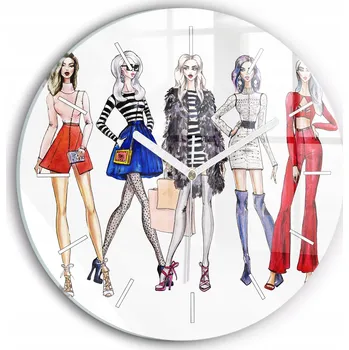 Hodiny Nástěnné hodiny Wallfluente odstíny červené 30 cm