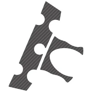 Ochranné nálepky na "brýle" PUIG X-TREME 4572C karbonový vzhled YAMAHA FZ6 (Fazer)/ABS 2009-2009