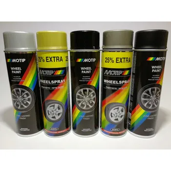Barva ve spreji Motip Dupli s.r.o. Sprej Motip na disky kol 500ml Barva: černá lesk