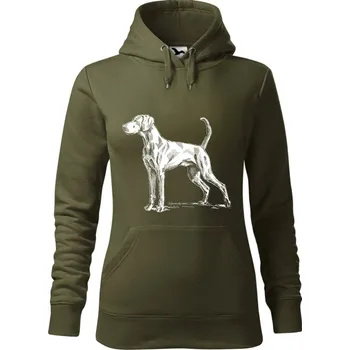 Dámská mikina Mikina - Výmarský ohař 2 Barva: Military (69), Velikost: XXL, Střih: Dámské